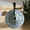Umywalka ceramiczna, nablatowa ze wzorem REA MANDALA orientalna, biała