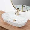  Umywalka ceramiczna nablatowa Aura 61 Marmo Shiny 
