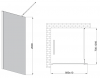 Invena ścianka walk-in 90x200 grafitowa szkło 8 mm hartowane czarny profil
