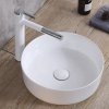 Umywalka ceramiczna nablatowa REA ELMA WHITE biała okrągła