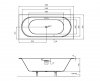 BESCO Wanna 170x75 Vitae SLIM PLUS + Syfon CHROM