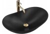 Umywalka ceramiczna nablatowa REA ROYAL 60 BLACK MAT czarna