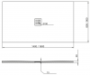 Brodzik pos. prostokąt. PERFETTO połysk 140x90+syfon