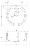 Komplet zlewozmywak granitowy 1-komorowy + bateria zlewozmywakowa stojąca grafit ZRSB2803