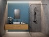 Invena ścianka walk-in 100x200 czarna kratka loft szkło 8 mm hartowane 