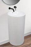 WOLNOSTOJĄCA umywalka ceramiczna REA ESTERA WHITE biała okrągła
