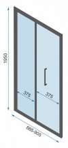 Kabina prysznicowa narożna Rapid Fold 90x100