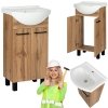 Zestaw szafka z umywalką Astor LUPO WOTAN 45 cm drzwiczki czarne uchwyty