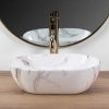Umywalka ceramiczna nablatowa REA AMELIA mini aiax shiny imitacja kamienia