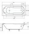 BESCO Wanna 180x80 Bona + Syfon