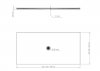 Brodzik prostokątny Fresco Biały 120x80x1,3x2,5 cm posadzkowy połysk