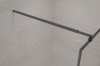 Invena ścianka walk-in 110x200 transparentna czarna rama szkło 8 mm hartowane