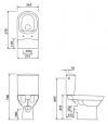 WC Kompakt 602 CITY NEW CLEANON 010 z deską duroplast wolnoop.