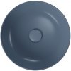 Umywalka ceramiczna nablatowa Larga okrągła 40 cm niebieski mat