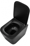 MISA WC podwieszana, bezkołnierzowa REA JULIO z deską czarny mat