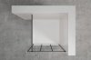 Invena ścianka walk-in 80x200 czarna kratka loft szkło 8 mm hartowane 