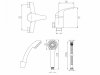 Invena Bateria natryskowa z zestawem natryskowyn Mitris chrom