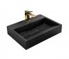 Umywalka konglomeratowa nablatowa REA GOYA BLACK MAT 50CM