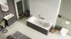 Wanna prostokątna EXCELLENT OCEANA SLIM MONO 180x80 biały połysk + nogi + syfon chrom