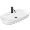 Umywalka ceramiczna nablatowa REA AURA 81 biała