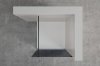 Invena ścianka walk-in 90x200 grafitowa szkło 8 mm hartowane czarny profil