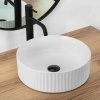 Umywalka ceramiczna nablatowa ryflowana REA DELIA biała