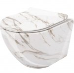 MISA WC podwieszana bezkołnierzowa REA CARLOS SLIM LAVA SHINY marmur