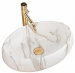 Umywalka ceramiczna nablatowa REA LINDA LAVA MAT imitacja marmuru