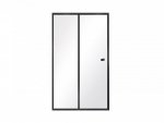 Drzwi prysznicowe przesuwne Duo Slide czarny mat 100x195 