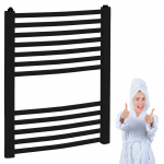 GRZEJNIK ŁAZIENKOWY drabinkowy stalowy LUXRAD TOP-1 63x50 drabinka czarny
