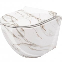 MISA WC podwieszana bezkołnierzowa REA CARLOS SLIM LAVA SHINY marmur