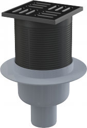 Kratka ściekowa 105×105/50 mm Black odpływ pionowy syfon SMART