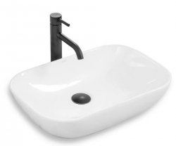Umywalka ceramiczna nablatowa REA CLAUDIA biała