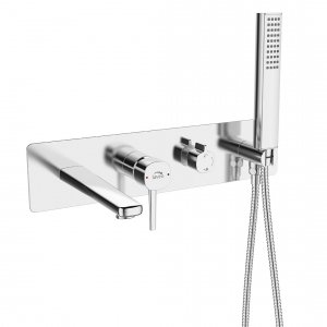 Bateria wannowa podtynkowa z natryskiem POLA chrom BAP_011P