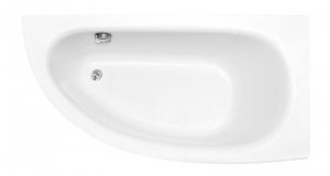 Wanna asymetryczna 150x70 Milena Premium Prawa + Syfon
