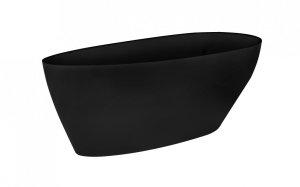 Wanna wolnostojąca Goya Black 160x70 cm + klik-klak złoty czyszczony od góry