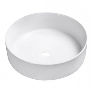 Umywalka ceramiczna nablatowa okrągła Desna 36 biała