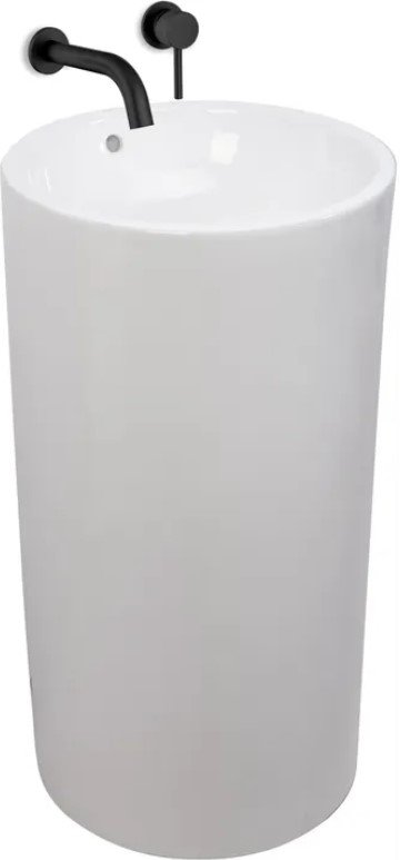 WOLNOSTOJĄCA umywalka ceramiczna REA ESTERA WHITE biała okrągła