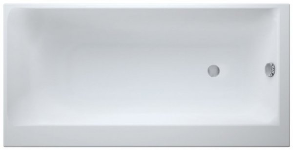 Wanna prostokątna akrylowa Cersanit Smart 160x80 LEWA + biały panel meblowy + syfon nogi ręcznik