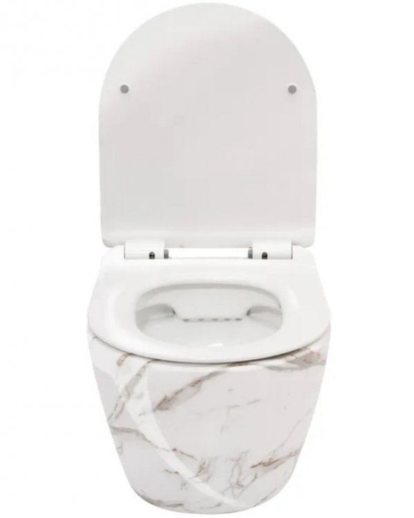 MISA WC podwieszana bezkołnierzowa REA CARLOS SLIM LAVA SHINY marmur