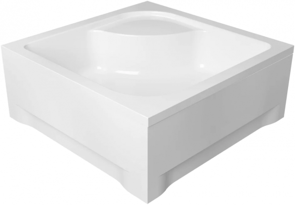 Brodzik kwadratowy głęboki TENOR 90x90 + obudowa + syfon