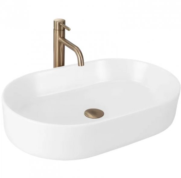 Umywalka ceramiczna nablatowa REA NADIA 60 WHITE MATT biała matowa