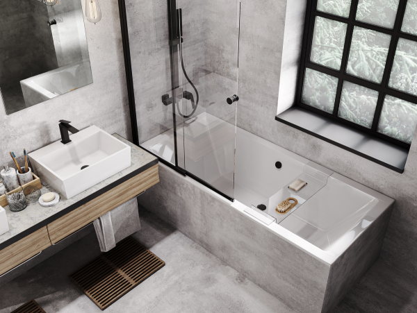 BESCO Wanna 180x80 Quadro SLIM + Syfon