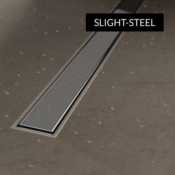 Odpływ liniowy Schedline  Slight Steel Plate 90 cm stalowy gładki