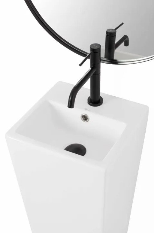 WOLNOSTOJĄCA umywalka ceramiczna REA KAMILA WHITE biała