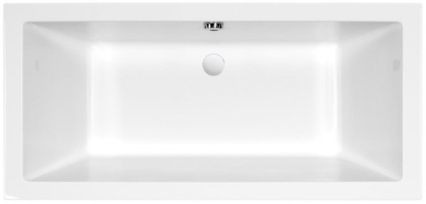 Wanna prostokątna akrylowa Cersanit Intro 160x75 + biała obudowa + syfon nogi ręcznik