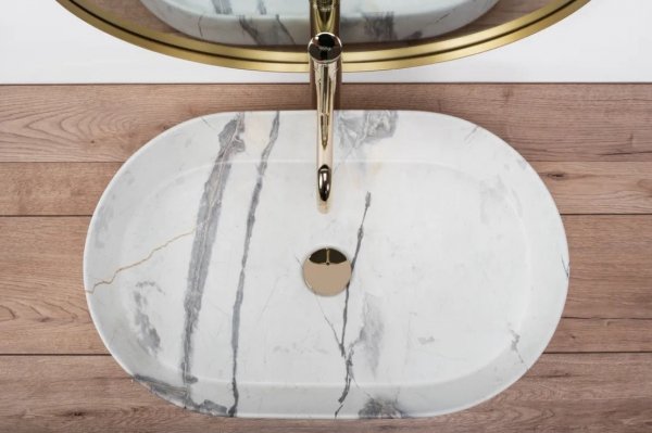 Umywalka ceramiczna nablatowa REA NADIA 60 SAND