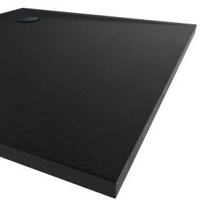 Brodzik prostokątny kompozytowy  Schedline LIBRA Black Stone 120x80