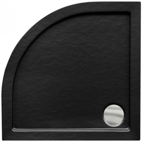 BESCO Brodzik półokrągły Aron SlimLine Stone Effect New 90 x 90 + syfon