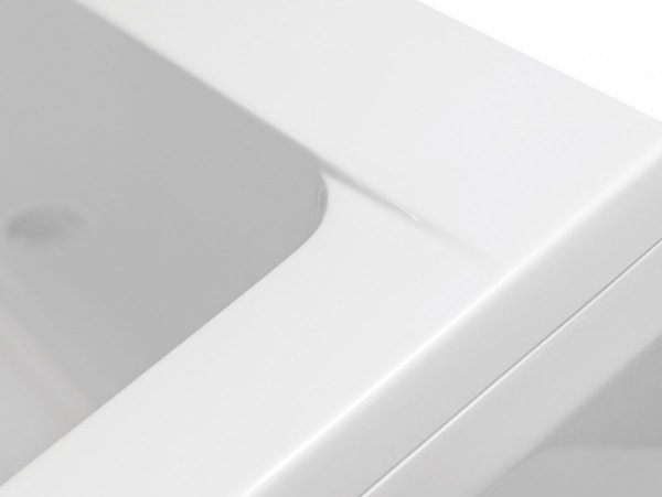 BESCO Wanna 170x75 Quadro z białą obudową + Syfon